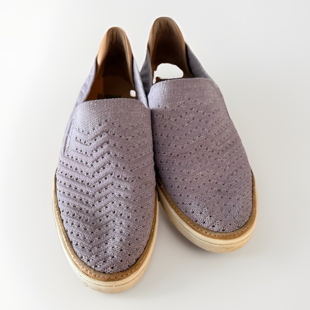UGG SAMMY METALLIC CHEVRON STRETCH KNIT SLIP-ON SNEAKERS, US‎ Size 9